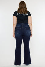 Load image into Gallery viewer, Plus High Rise Double WB Fray Hem Flare Jeans