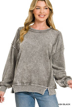 Load image into Gallery viewer, Halo Snow Washed F/terry Exposed-seam Sweatshirt