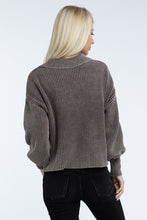 Load image into Gallery viewer, Washed Collared Henley Sweater