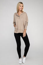 Load image into Gallery viewer, French Terry Acid Wash Kangaroo Pocket Hoodie