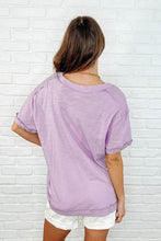 Load image into Gallery viewer, Basic Instinct Drop Shoulder V-Neck Tee in Lilac