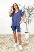 Load image into Gallery viewer, Buttery Soft V-Neck Bike Short Set in Marlin