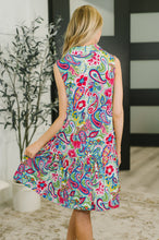 Load image into Gallery viewer, Coral Sands Collared Tank Dress in Light Floral Paisley