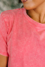 Load image into Gallery viewer, Had to Be There Mineral Wash Tee in Fuchsia
