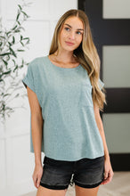 Load image into Gallery viewer, Heathered Harmony Basic Tee in Ash Jade