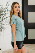 Load image into Gallery viewer, Heathered Harmony Basic Tee in Ash Jade