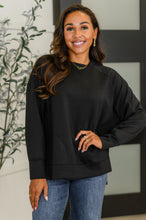 Load image into Gallery viewer, It's The Little Things Relaxed Scuba Pullover in Black