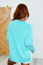 Load image into Gallery viewer, It's The Little Things Relaxed Scuba Pullover in Mint Sky
