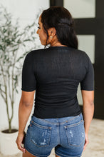 Load image into Gallery viewer, Knit Pick Basic Tee in Black