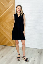 Load image into Gallery viewer, Lizzy Tiered Tank Dress in Black