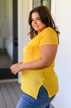 Load image into Gallery viewer, Melange Burnout V-Neck T-Shirt in Yellow Gold