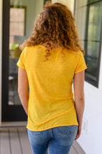 Load image into Gallery viewer, Melange Burnout V-Neck T-Shirt in Yellow Gold