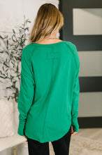 Load image into Gallery viewer, Nice to Each Other Raglan Sleeve Top in Kelly Green