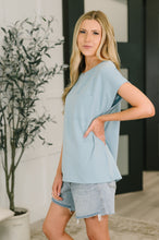 Load image into Gallery viewer, Not So Basic Pocket Tee in Blue