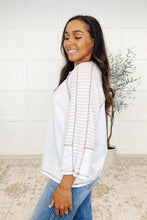 Load image into Gallery viewer, Preoccupied Striped Sleeve Top in Tan