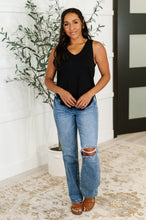 Load image into Gallery viewer, Simpler Times Basic V-Neck Tank in Black