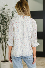 Load image into Gallery viewer, Sweet Ruffle Affair High Neck Blouse in Blue