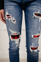 Load image into Gallery viewer, Buffalo Plaid Peek-A-Boo Skinnies