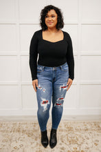 Load image into Gallery viewer, Buffalo Plaid Peek-A-Boo Skinnies