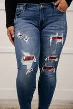 Load image into Gallery viewer, Buffalo Plaid Peek-A-Boo Skinnies