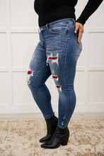 Load image into Gallery viewer, Buffalo Plaid Peek-A-Boo Skinnies