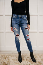 Load image into Gallery viewer, Buffalo Plaid Peek-A-Boo Skinnies