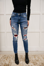 Load image into Gallery viewer, Buffalo Plaid Peek-A-Boo Skinnies