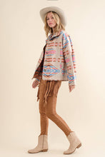 Load image into Gallery viewer, 32621J - Aztec Jacquard Mock Neck Button Up Western Jacket
