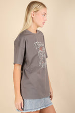 Load image into Gallery viewer, NT12203-Oversized Cowboy Graphic Screen Print Knit Top
