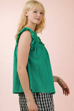 Load image into Gallery viewer, Ruffle Detail Solid Knit Top
