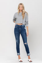 Load image into Gallery viewer, HIGH RISE DISTRESSED CLEAN CUT CROP SKINNY
