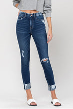 Load image into Gallery viewer, HIGH RISE DISTRESSED CLEAN CUT CROP SKINNY
