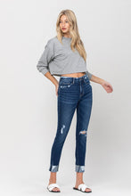 Load image into Gallery viewer, HIGH RISE DISTRESSED CLEAN CUT CROP SKINNY
