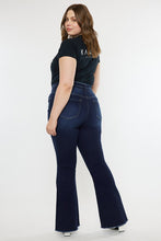 Load image into Gallery viewer, Plus High Rise Double WB Fray Hem Flare Jeans
