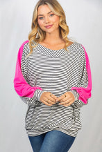 Load image into Gallery viewer, Long Sleeve Striped Knit Top
