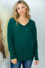 Load image into Gallery viewer, PLUS SIZE Long Sleeve Solid Knit Top
