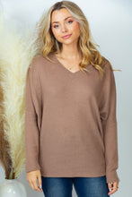 Load image into Gallery viewer, PLUS SIZE Long Sleeve Solid Knit Top
