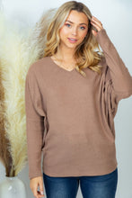 Load image into Gallery viewer, PLUS SIZE Long Sleeve Solid Knit Top
