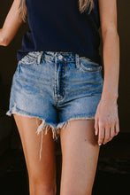 Load image into Gallery viewer, Distressed Rigid Mom Shorts
