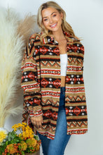 Load image into Gallery viewer, PLUS SIZE Long Sleeve Aztec Print Woven Jacket
