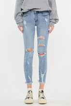 Load image into Gallery viewer, Mid Rise Distressed Ankle Skinny Jeans
