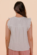 Load image into Gallery viewer, Ruffle Detail Solid Knit Top
