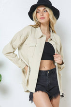 Load image into Gallery viewer, 30167J - Twill Ripped Distressed Jacket
