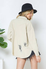 Load image into Gallery viewer, 30167J - Twill Ripped Distressed Jacket
