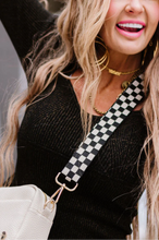 Load image into Gallery viewer, Lizzie Checkered Adjustable Bag Strap
