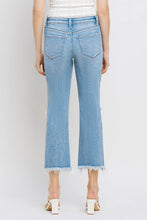 Load image into Gallery viewer, High Rise Frayed Hem Crop Straight Jeans
