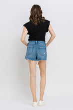 Load image into Gallery viewer, High Rise Distressed Hem A-Line Shorts
