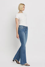 Load image into Gallery viewer, High Rise Slant Hem Flare Jeans
