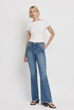 Load image into Gallery viewer, High Rise Slant Hem Flare Jeans
