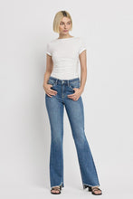 Load image into Gallery viewer, High Rise Slant Hem Flare Jeans
